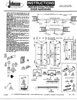 Johnson Hardware 1825 Series Installation Instructions preview