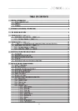 Preview for 3 page of Jonix 70MATEWHITE Use And Maintenance Manual