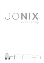 Preview for 48 page of Jonix 70MATEWHITE Use And Maintenance Manual