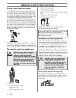 Preview for 8 page of Jonsered CS 2258 Operator'S Manual