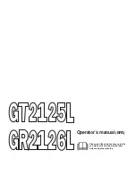 Jonsered GT 2125 Operator'S Manual preview