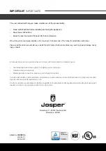 Preview for 3 page of Josper RGJ-050 User Manual