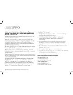 Preview for 12 page of JuicePro ALI-VJP-R2 Installation & Operating Instructions Manual
