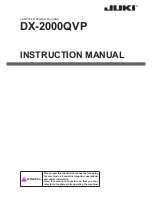 JUKI DX-2000QVP Instruction Manual preview