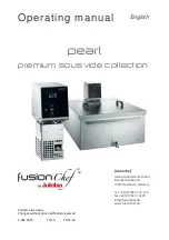 Julabo Fusion Chef Pearl Operating Manual preview