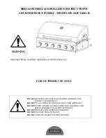 Preview for 2 page of Jumbuck 4 Burner Hooded Comet BBQ Operation Instruction Manual