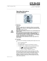 Preview for 1 page of Jung Universal dimmer Operating Instructions Manual