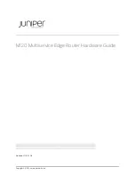 Preview for 1 page of Juniper M120 Hardware Manual