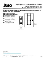 Preview for 2 page of JUNO MonoLine “L” Joiner Feed MLP1J4 Installation Instructions