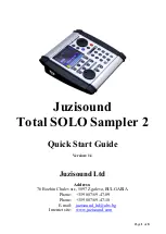Juzisound Total SOLO Sampler 2 Quick Start Manual preview