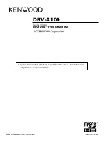 JVC KENWOOD DRV-A100 Instruction Manual preview