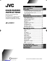 Preview for 1 page of JVC AV-21W111 Instructions Manual