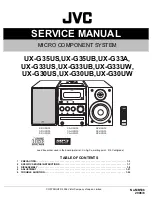 JVC CA-UXG30 Service Manual preview