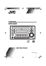 Preview for 1 page of JVC CD Receiver KW-S601 Instructions Manual