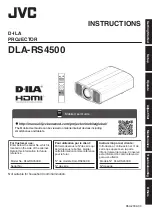JVC DLA-RS4500 K Instructions Manual preview