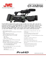 JVC GY-HM700 Brochure & Specs preview