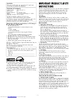 Preview for 2 page of JVC HR-S3901 Instructions Manual