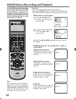 Preview for 32 page of JVC HR-XV1EK User Manual