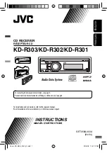 Preview for 1 page of JVC KD-302 Instructions Manual