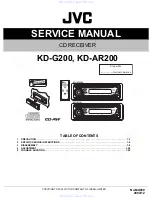 JVC KD-AR200 Service Manual preview