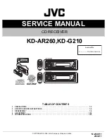 Preview for 1 page of JVC KD-AR260 Service Manual