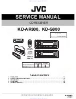 JVC KD-AR800 Service Manual preview