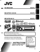 Preview for 1 page of JVC KD-BT11 - Radio / CD Instructions Manual