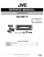 Preview for 1 page of JVC KD-DB711 Service Manual