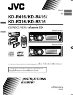 Preview for 1 page of JVC KD-R315 Instructions Manual