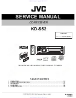 Preview for 1 page of JVC KD-S52 Service Manual