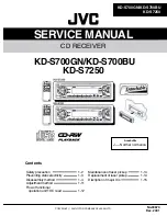 Preview for 1 page of JVC KD-S700BU Service Manual