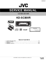 Preview for 1 page of JVC KD-SC800R Service Manual