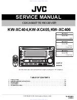 Preview for 1 page of JVC KW-XC404 Service Manual