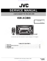 JVC KW-XC899 Service Manual preview