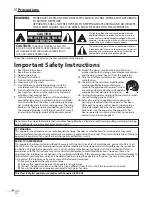 Preview for 2 page of JVC LT32A200 - 32" LCD TV User Manual