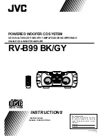 JVC POWERED WOOFER CD RV-B99 BK/BU Instructions Manual preview