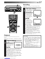 Preview for 37 page of JVC SR-TS1U - Super Vhs Et Player Recorder Instructions Manual