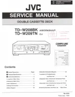 Preview for 1 page of JVC TD-W208BK Service Manual