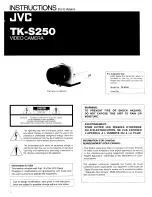 JVC TK-S250U - Ccd B/w Video Camera Instructions Manual preview