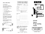 Preview for 1 page of K-Tech ET401 Quick Programming Manual