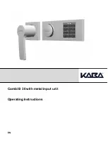 Preview for 25 page of Kaba Combi B 30 Operating Instructions Manual