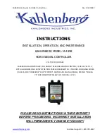 Preview for 1 page of Kahlenberg M-485B Instructions Manual