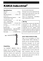 Preview for 1 page of KAKA Industrial 173214 Operation Manual