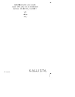 Kallista P70082 Installation And Care Manual preview