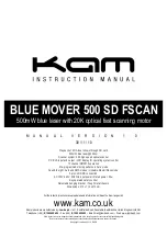 KAM BLUE MOVER 500 SD FSCAN Instruction Manual preview