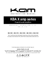 Preview for 1 page of KAM KBA X500 Instruction Manual