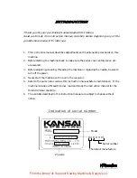 Preview for 2 page of kansai LX5801 Instruction