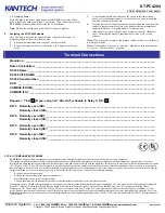 Preview for 2 page of Kantech KT-PC4204 Product Manual