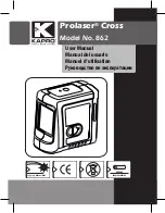 Kapro Prolaser 862 User Manual preview