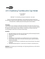 KAPSULE UV-C Sanitizing Toothbrush & Cup Holder Product Manual preview